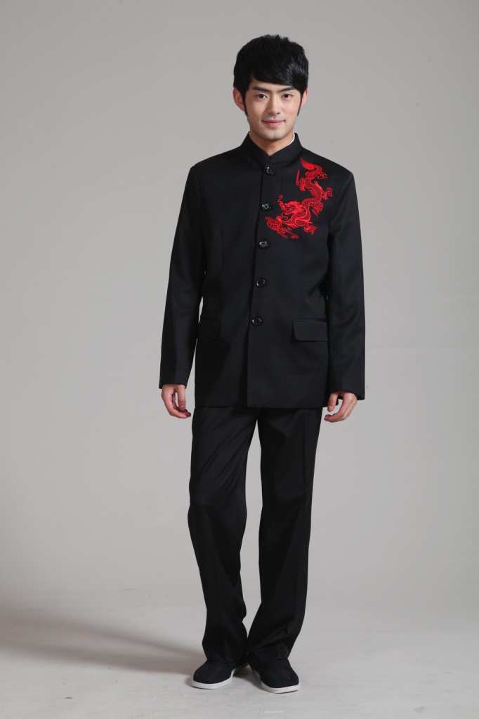 Zhong shan pánský kabát s červeným drakem