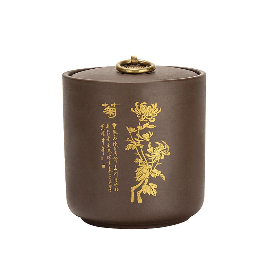 Čínská čajová dóza----Činský Yixing keramiky（Chryzantémy）