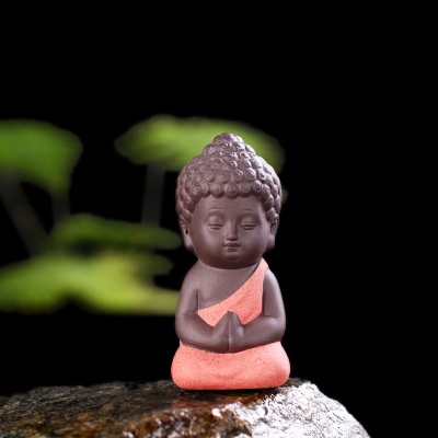 Čínský zen malý mnich Ornament----Malá Tathagata (růžová)