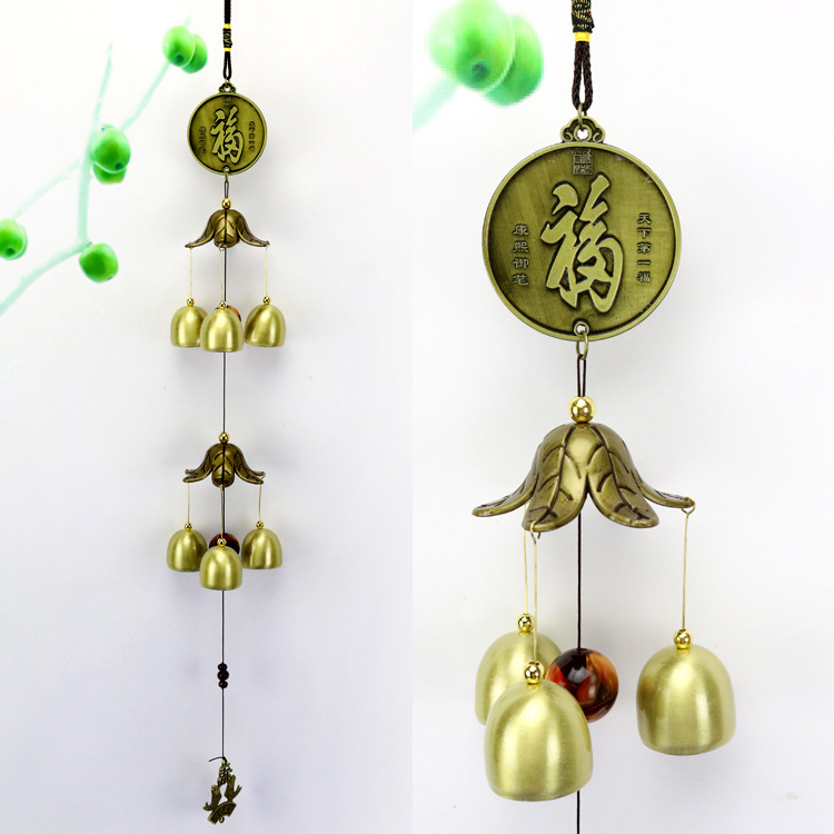 Dvouvrstvá kovová zvonkohra Feng Shui-FU Blessings (62 cm)