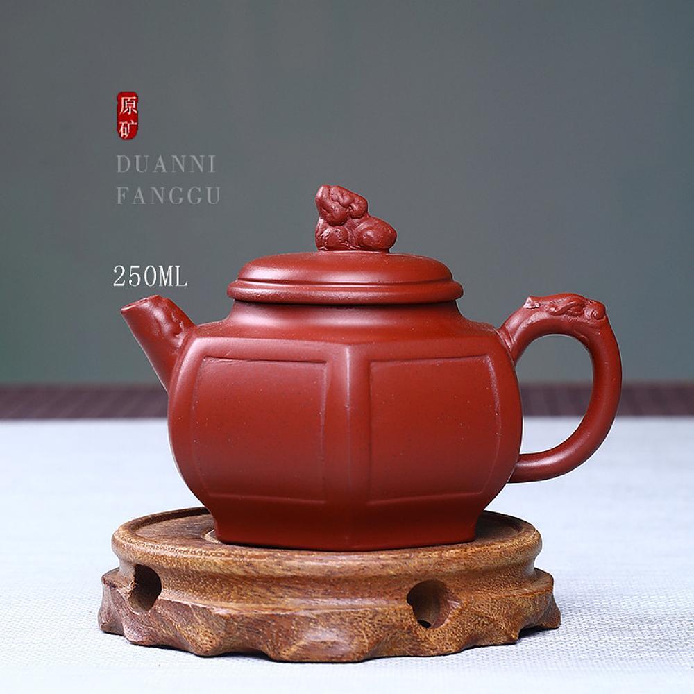 Čínská čajová konvice (Šestistěn se lvem)-Čínská Yixing Zisha keramika 1