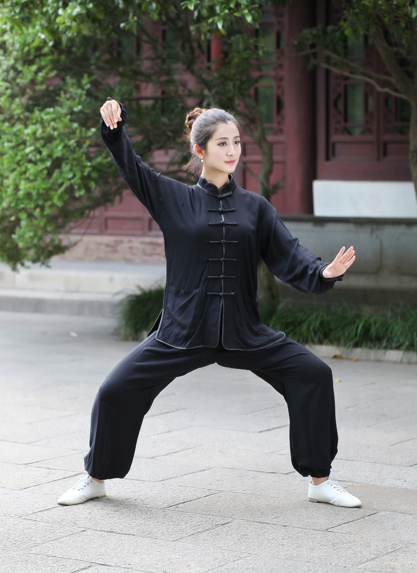 Kung Fu, Tai Chi oblečení obleky ---- černý (žena)