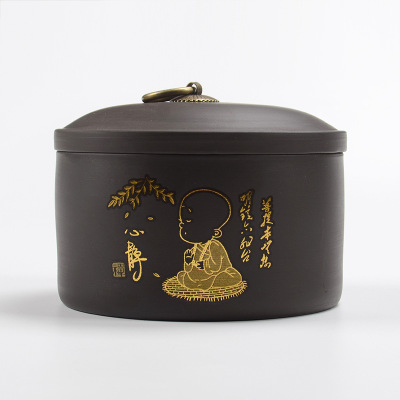 Čínská čajová dóza - Čínská Yixing Zisha keramika（Tichý mnich）