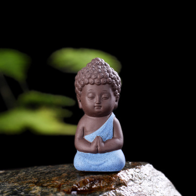 Čínský zen malý mnich Ornament----Malá Tathagata (modrá)