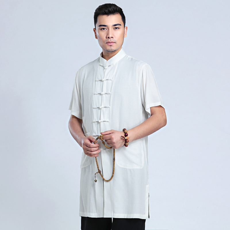 Ležérní košile z Čínského kung-fu a tai-či  (bílá )