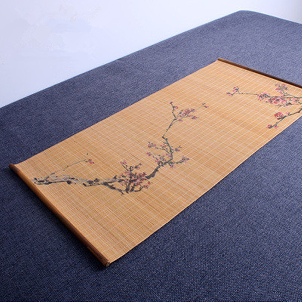 Bambusová podložka na čaj - Švestkové květy za sněžného počasí 30 x 60 cm