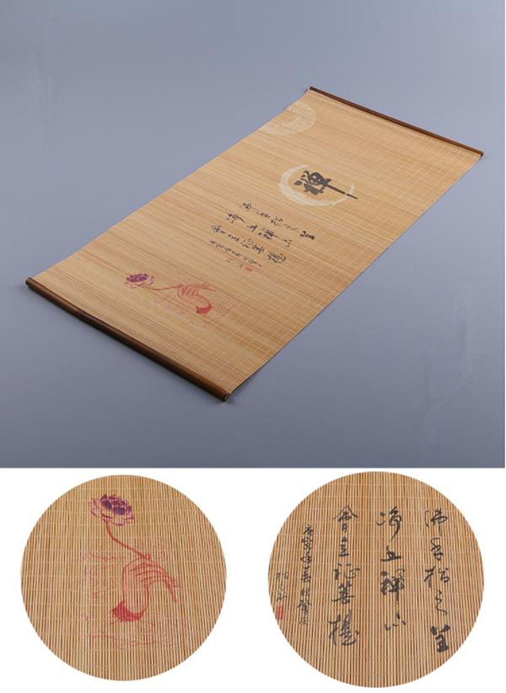 Bambusová podložka na čaj - Buddha podává zenovou mysl 10 x 46 cm