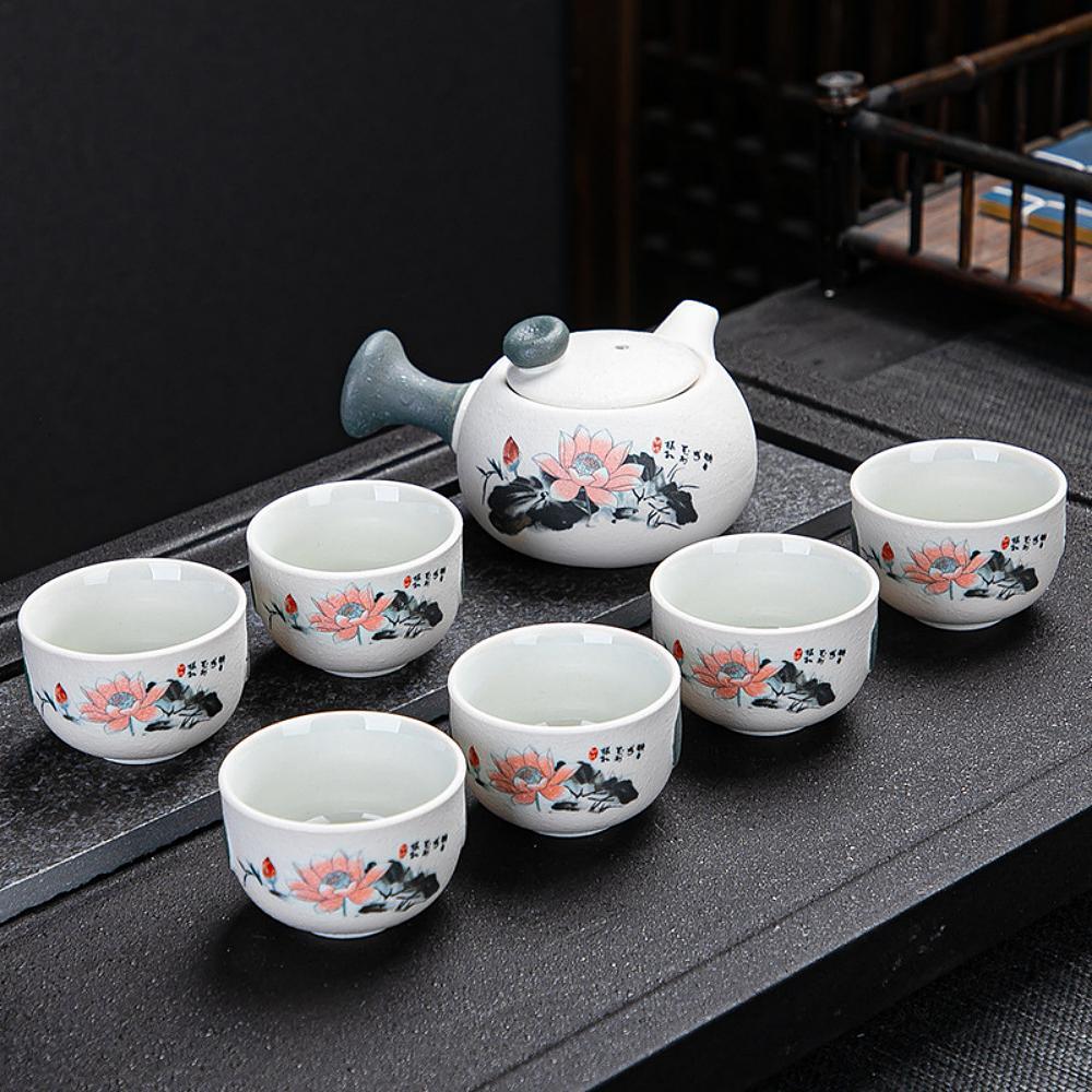 Japonský čajový set - Konvice na čaj s bočním uchem ( Lotus 1 )