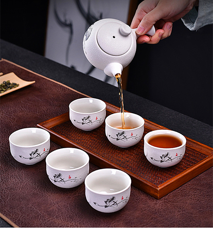 Japonský čajový set - Konvice na čaj s bočním uchem ( Lotus 2 )