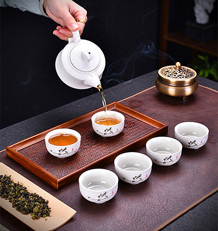 Japonský čajový set - Konvice na čaj s dračí rukojetí