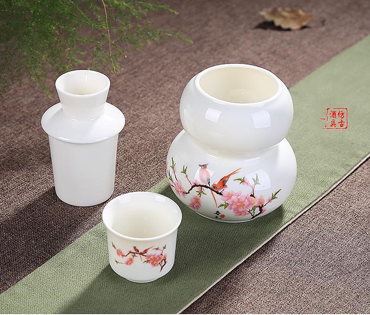Teplá a ledová dvouúčelová sada na víno v japonském stylu - Ptáci 1