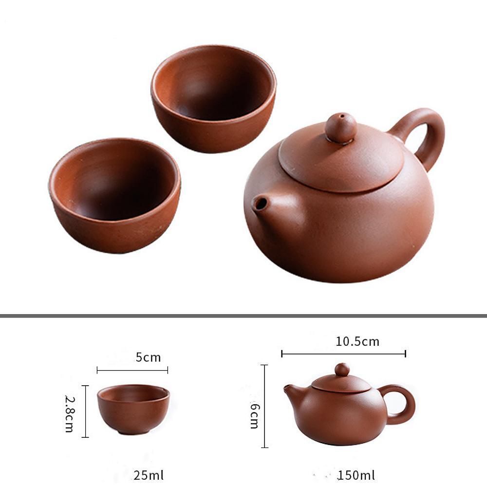 Čínský čajový set - Xishi 1+2 (Yixing Zisha fialová hlína)