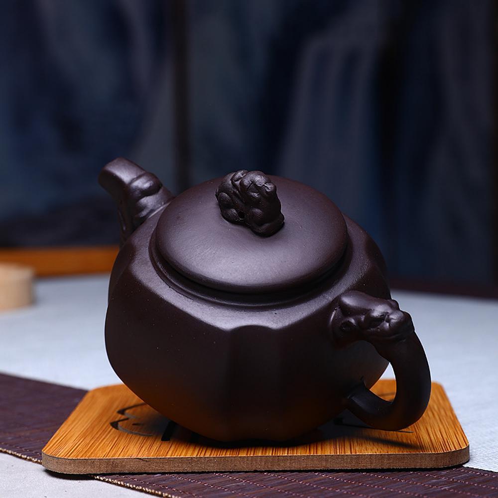 Čínská čajová konvice (Čtyři tváře  draka)-Čínská Yixing Zisha keramika